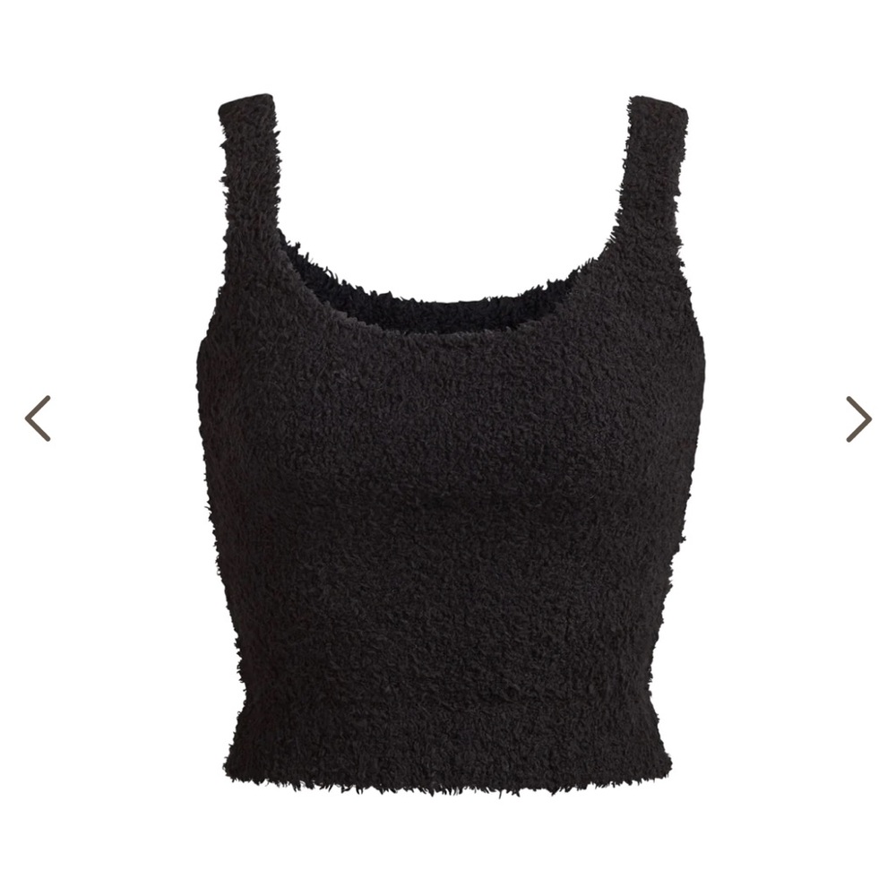 NWT SKIMS Cozy Knit Tank Onyx S/M